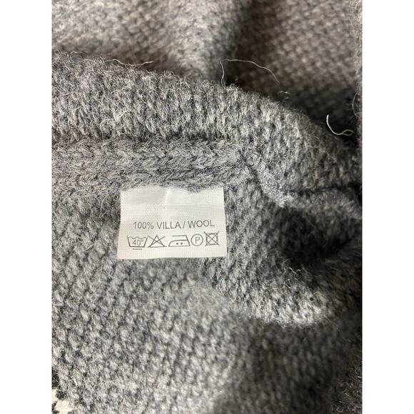 Natural Style Estonia Fair Isle 100% Wool Cardigan Womens XL Metal Clasps Scandi - Picture 8 of 14